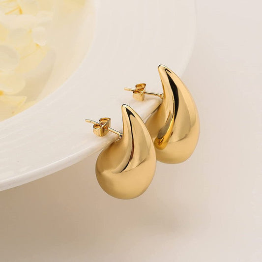 Gilded Teardrop Stud Earrings ⭐⭐⭐⭐⭐ - DAG JEWELRY