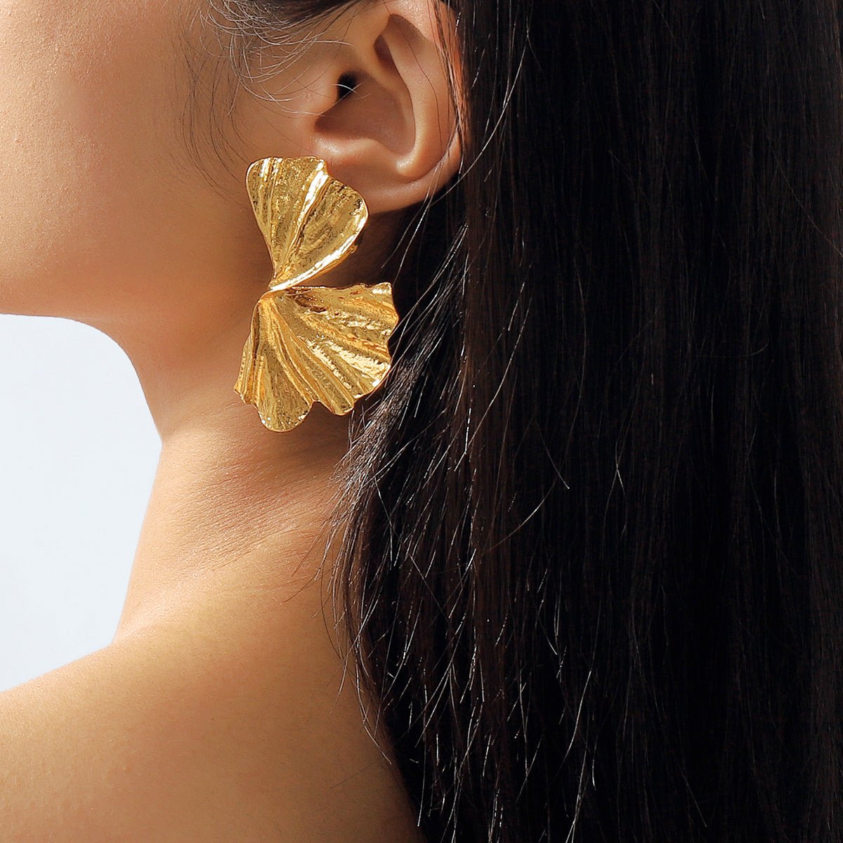 Golden Ginkgo Leaf Studs ⭐⭐⭐⭐⭐ - DAG JEWELRY