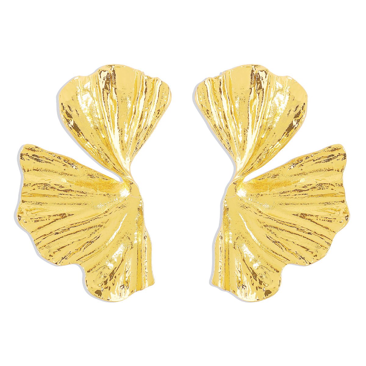 Golden Ginkgo Leaf Studs ⭐⭐⭐⭐⭐ - DAG JEWELRY