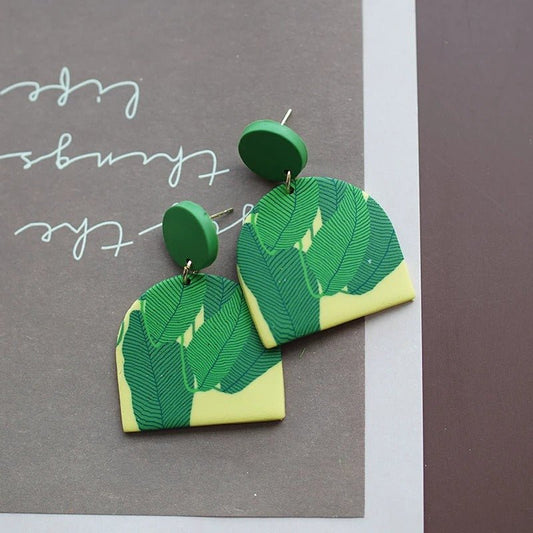 Tropical Leaf Statement Earrings ⭐⭐⭐⭐⭐ - DAG JEWELRY